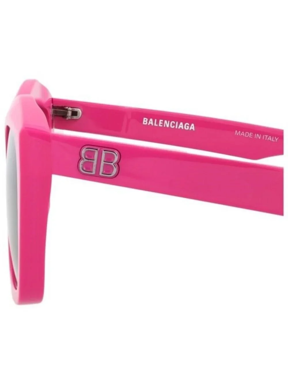 New Balenciaga Womens Square/Rectangle Fuchsia Fuchsia Grey Fashion Designer Sun